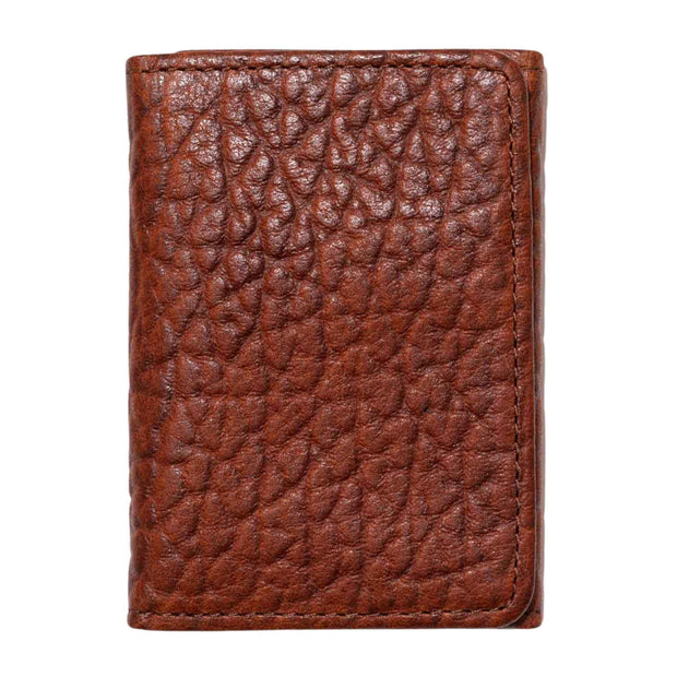 Bison Tri-Fold Peanut Leather Wallet