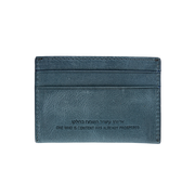 Blue Denim Leather Card Case Wallet