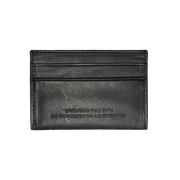 Black Denim Leather Card Case Wallet