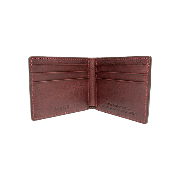 Slim Billfold Burgundy Wallet