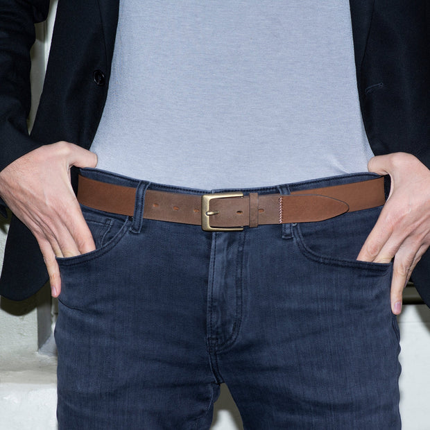 Luxurious Laser Men Brown Belt