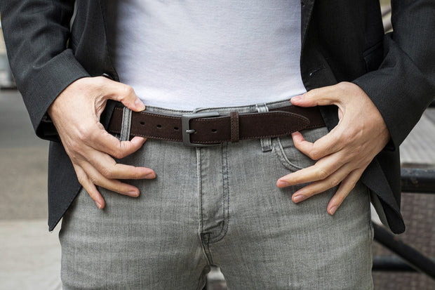 Suede Touch Men Brown Belt